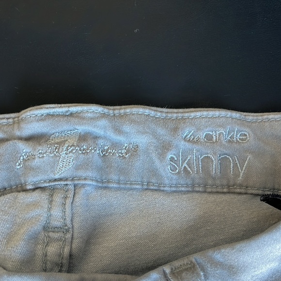 7 for All Mankind Grey Skinny Ankle Sz 27 - Picture 2 of 7